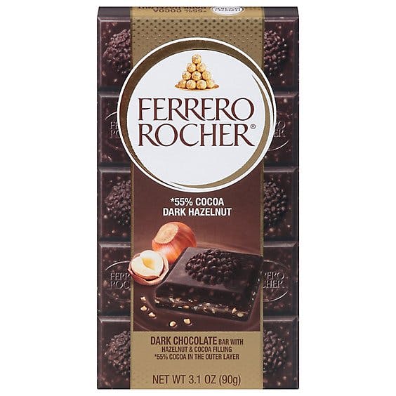 Is it Tree Nut Free? Ferrero Rocher 55% Dark Chocolate Bar With Hazelnut & Cocoa Filling