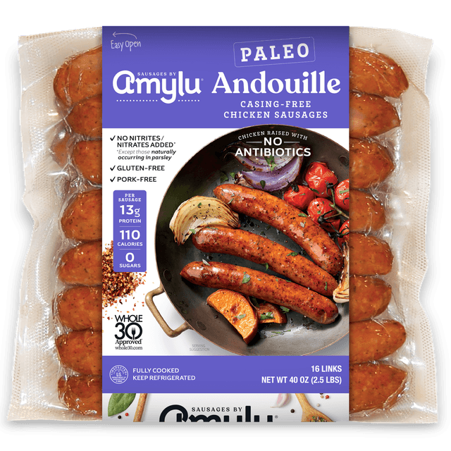 Is it Black Pepper Free? Sausages By Amylu Andouille Casing-free Chicken Sausages