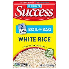 Success Boil In Bag Rice, Long Grain, Precooked