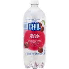 Super Chill Sparking Water Beverage, Black Cherry Flavored