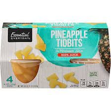 Essential Everyday Pineapple, In Pineapple Juice, Tidbits