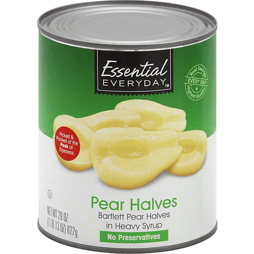 Essential Everyday Pear Halves, Bartlett, In Heavy Syrup