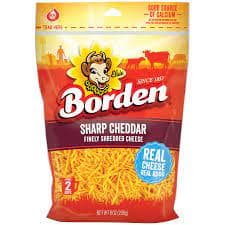 Borden Fine Shredded Sharp Cheddar Cheese