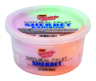 Prairie Farms Natural Fruit Rainbow Sherbet