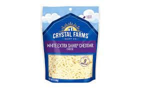 Crystal Farms Shredded White Extra Sharp Cheddar
