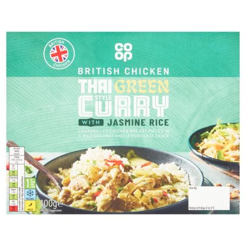 Co-Op Thai Style Green Chicken Curry With Jasmine Rice
