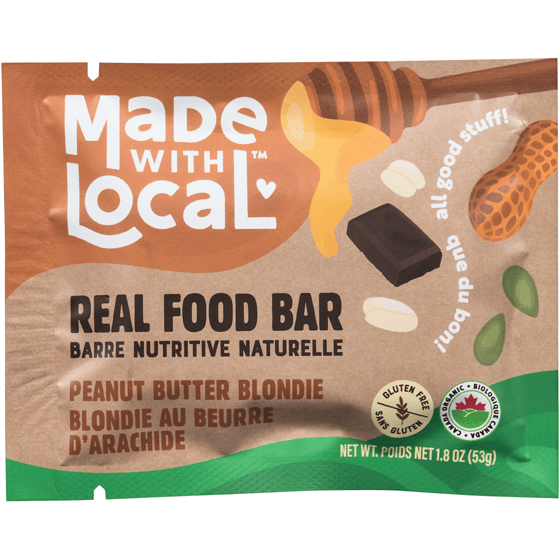 Made With Local Real Food Bar Peanut Butter Blondie