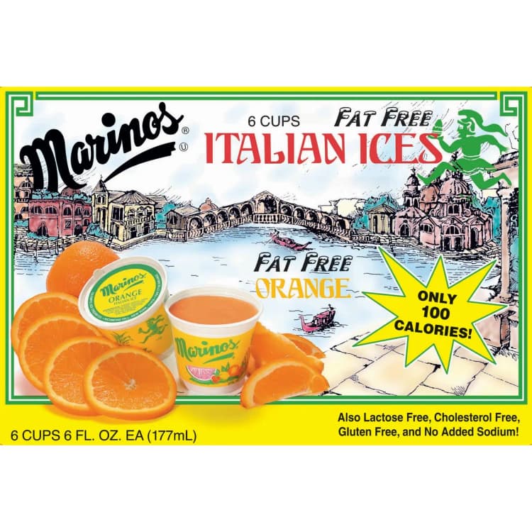 Marinos Italian Ices, Fat Free, Orange