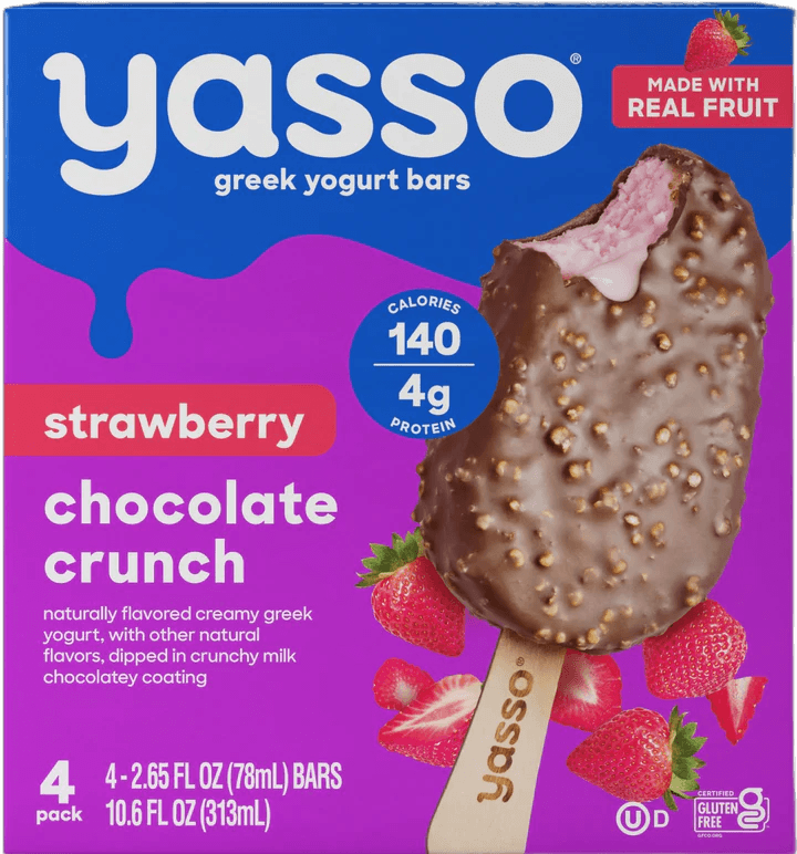 Yasso Strawberry Chocolate Crunch Greek Yogurt Bars