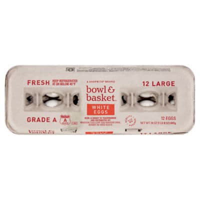 Bowl & Basket 12 Large Grade A White Eggs