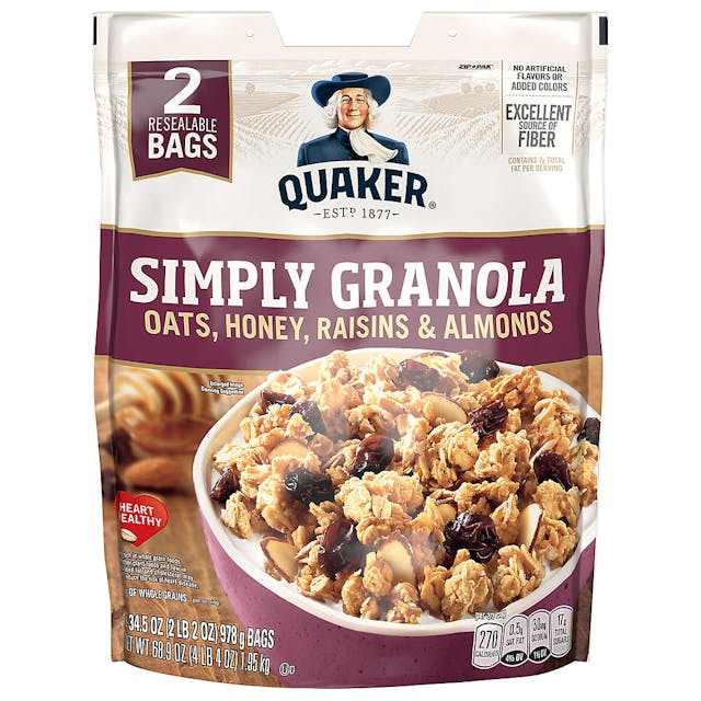 Is it Lactose Free? Quaker Simply Granola - Oats, Honey, Raisins & Almonds