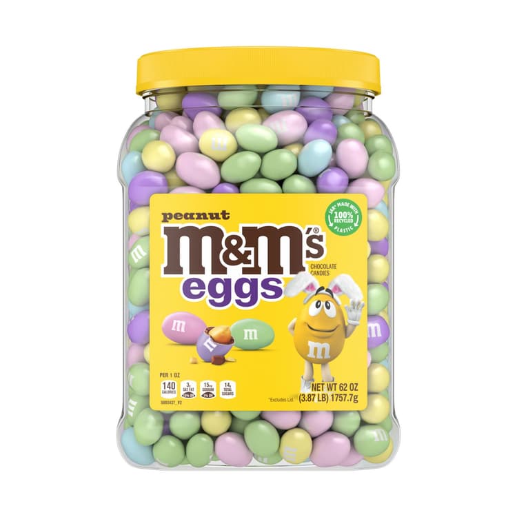M&M'S Peanut Chocolate Pastel Easter Candy Jar