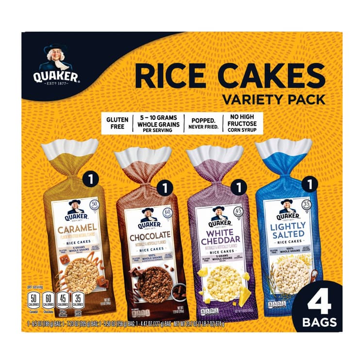 Quaker Rice Cakes Variety Pack 4 Bags