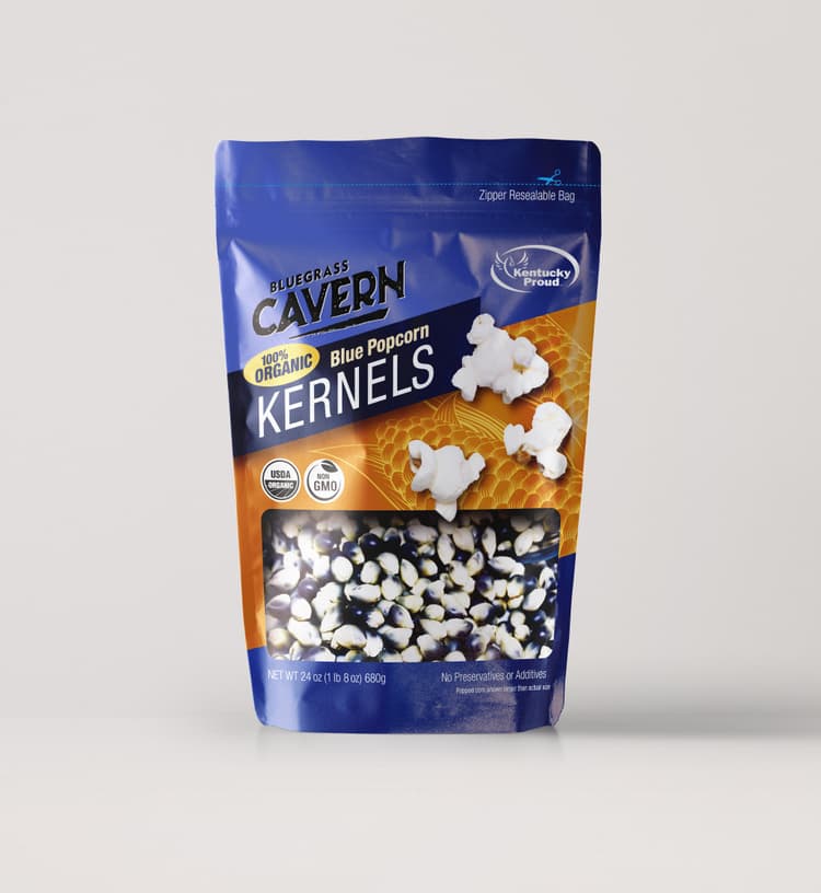 Bluegrass Cavern 100% Organic Blue Popcorn Kernels
