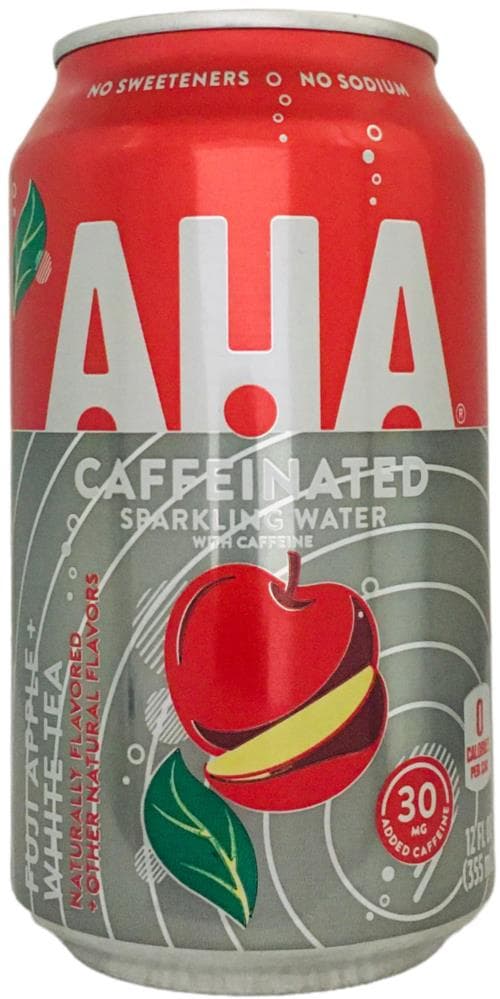 Aha Caffeinated Sparkling Water Fuji Apple + White Tea
