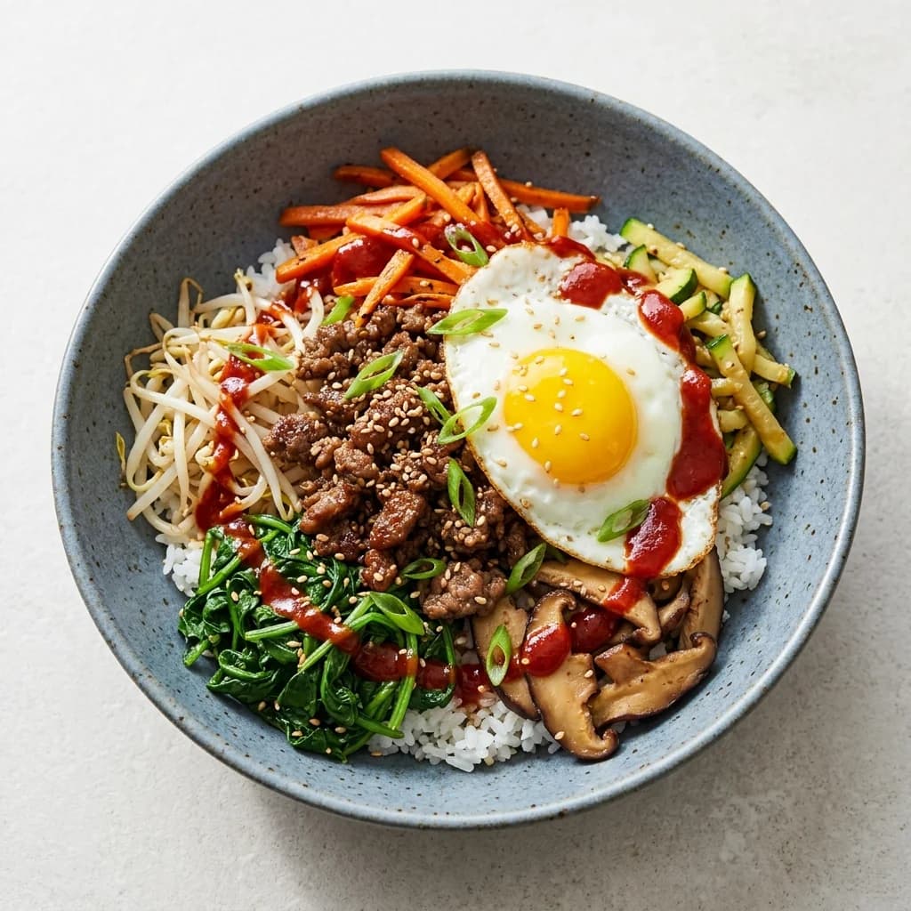 Bibimbap with Beef and Vegetables