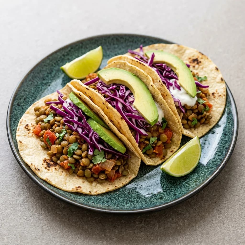 Gluten Free Cilantro-Lime Lentil Tacos