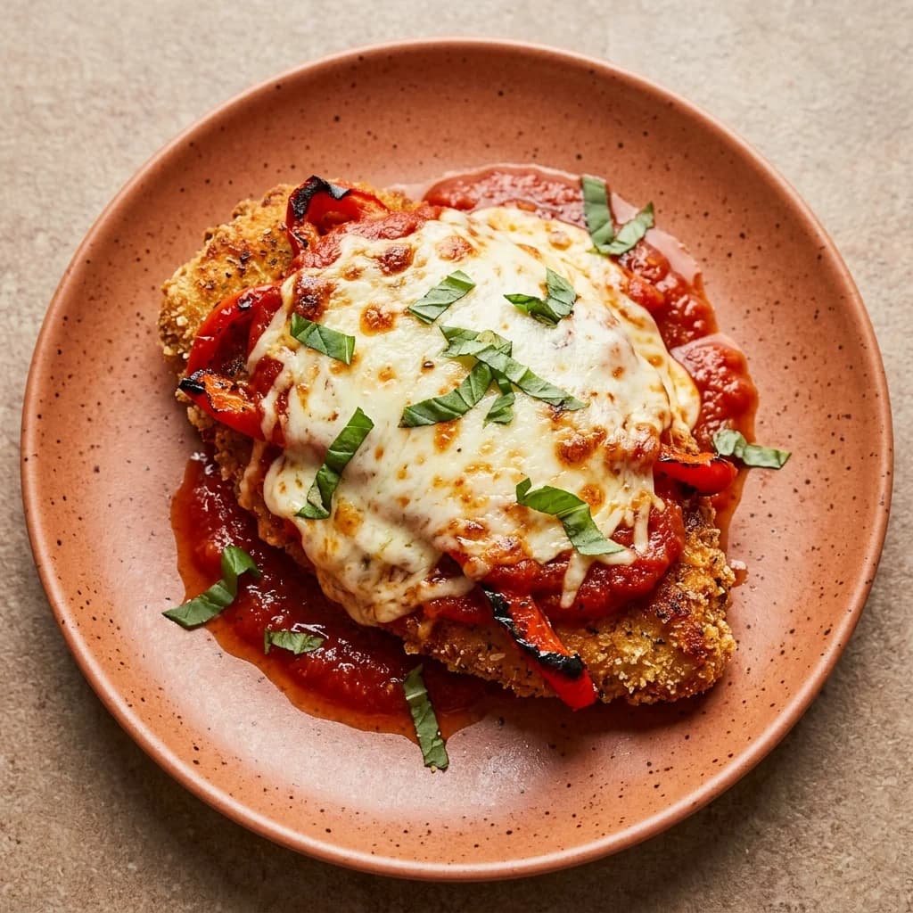 Chicken Parmesan with Roasted Peppers