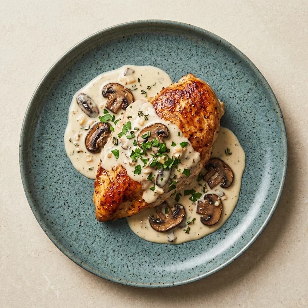 Paleo Chicken with Mushroom Cream Sauce