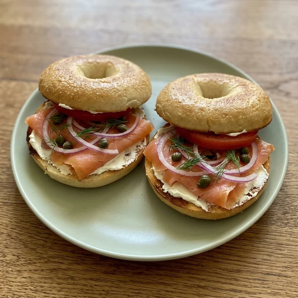 Lox and Cream Cheese Bagel