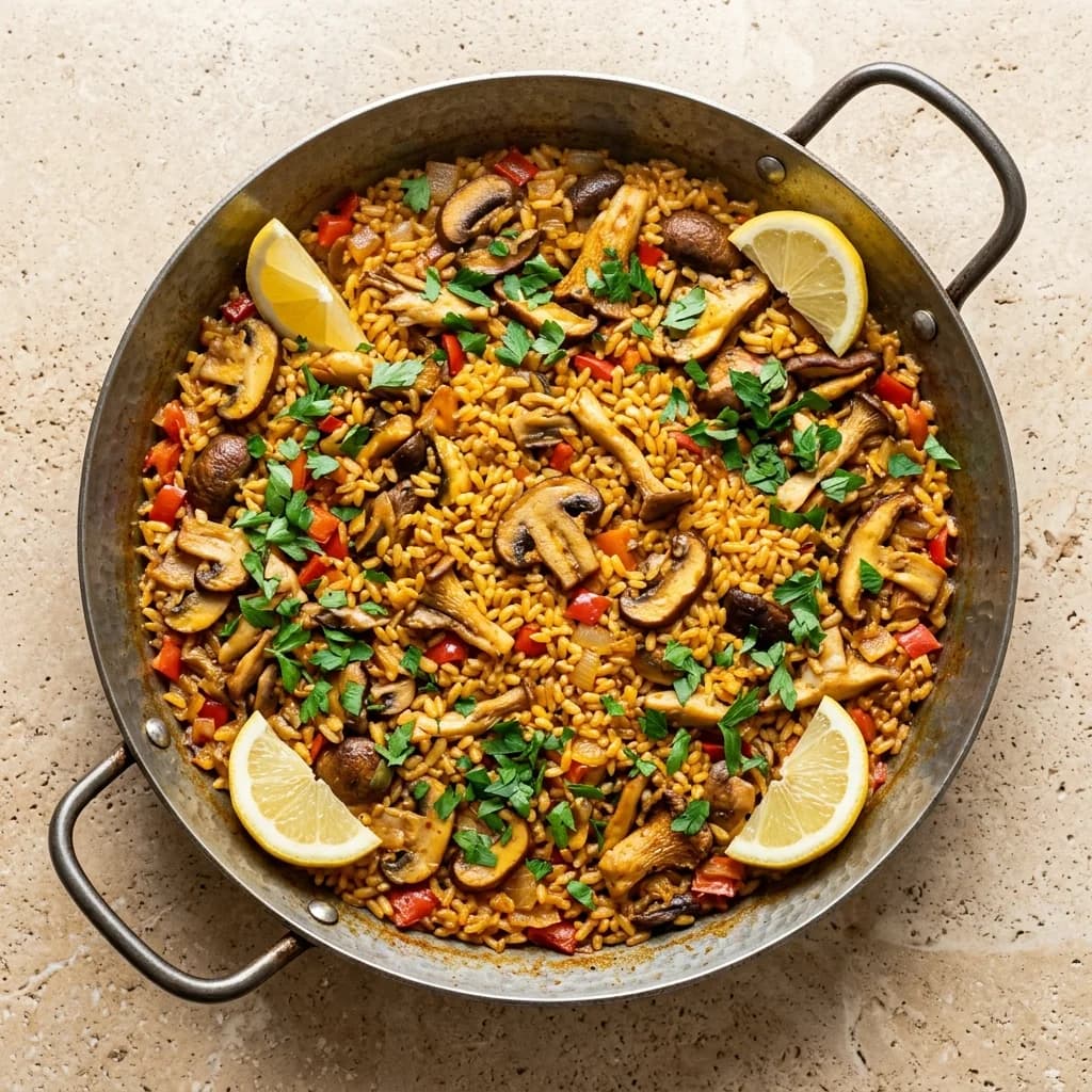 Classic Mushroom Paella