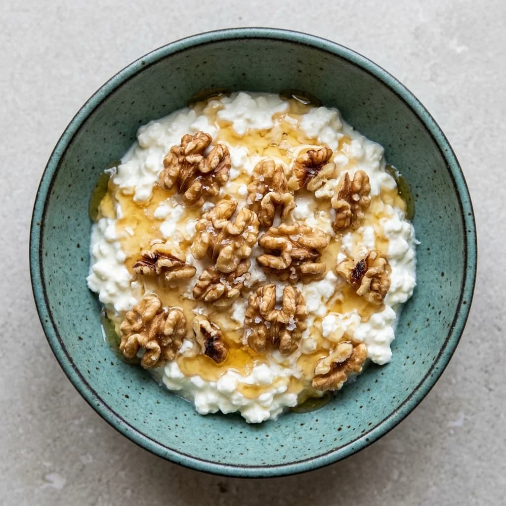 Cottage Cheese with Honey and Walnuts