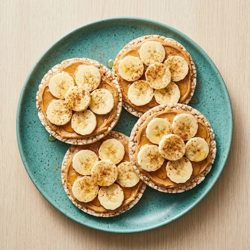 Gluten Free Peanut Butter Banana Rice Cakes