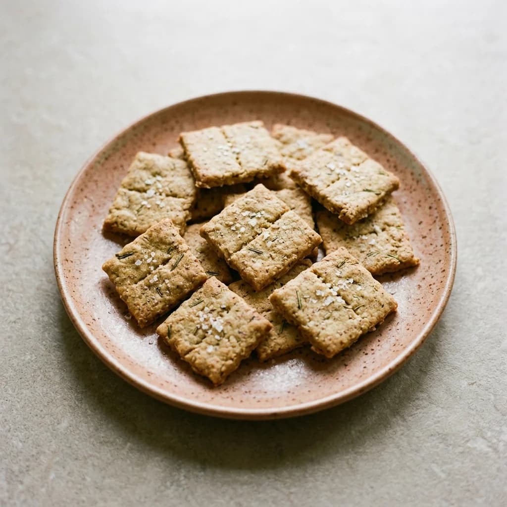 Gluten Free Rosemary Almond Crackers
