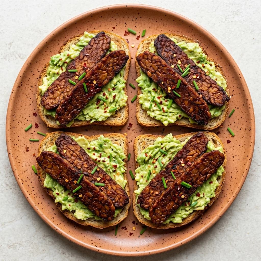 Vegan Tempeh Bacon Avocado Toast