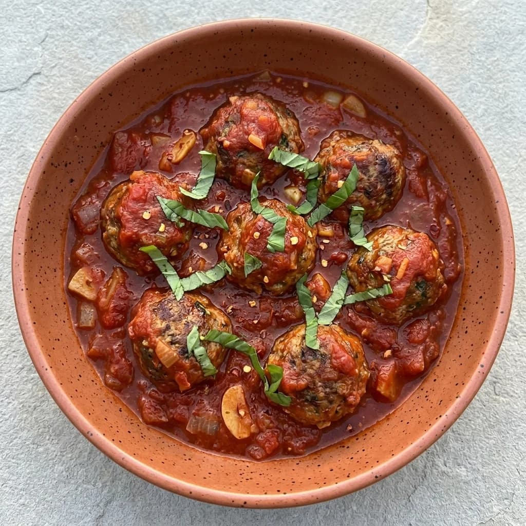 Sunday Sauce with Herb-Spiced Meatballs