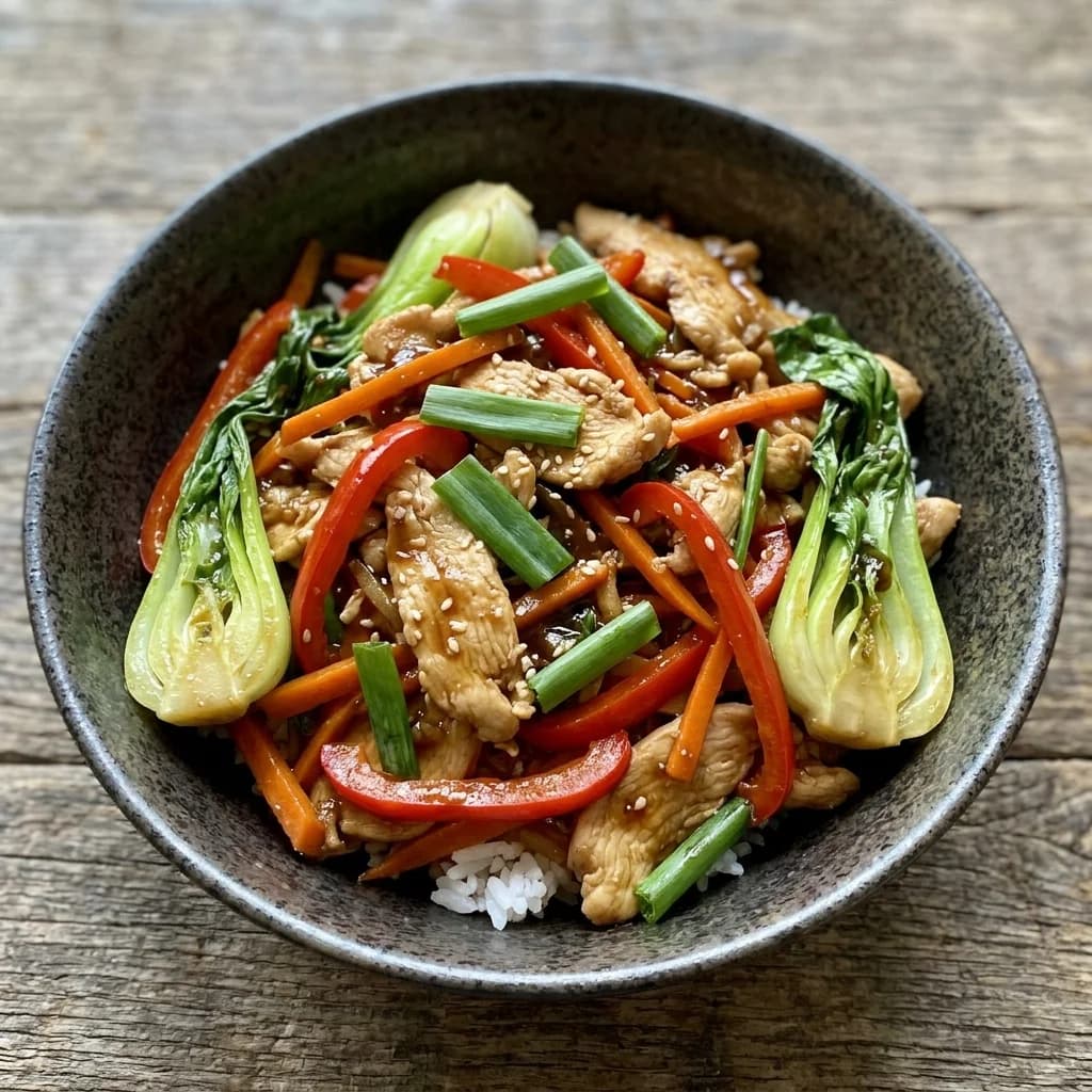 Chicken Stir-Fry with Ginger & Scallion
