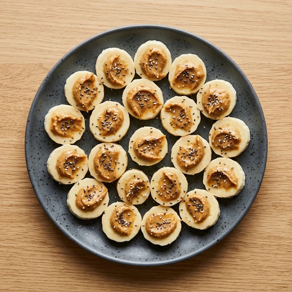 Banana Slices with Peanut Butter
