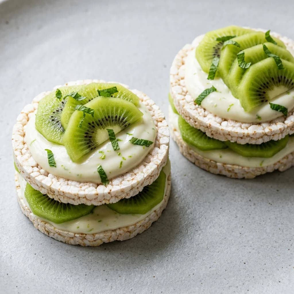 Kiwi Lime Rice Cake Stack
