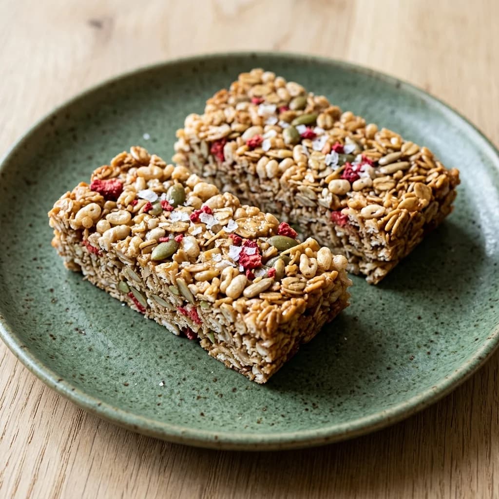 Sweet-Salty Strawberry Vanilla Granola Bars