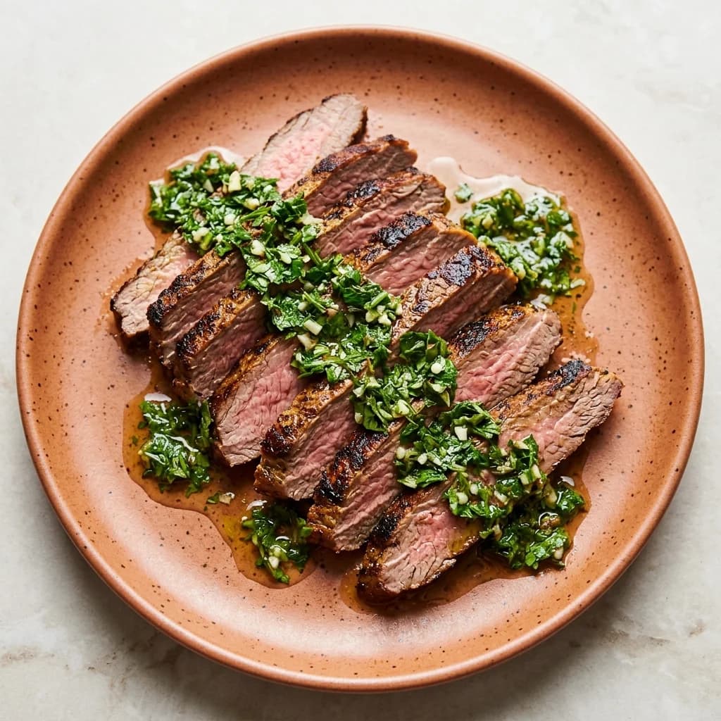 Flank Steak with Herb Chimichurri