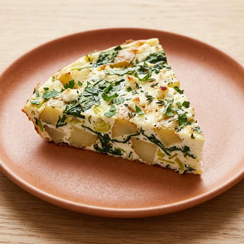 Garden Herb Egg White Frittata with Spinach & Potatoes