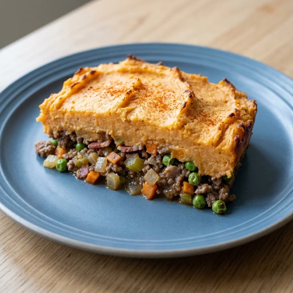 Paleo Smoky Bacon Sweet Potato Shepherd's Pie