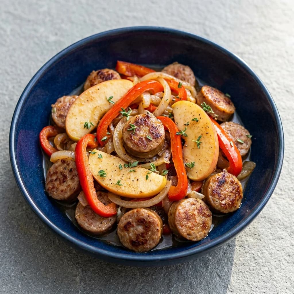 Whole30 Apple Cinnamon Sausage Skillet