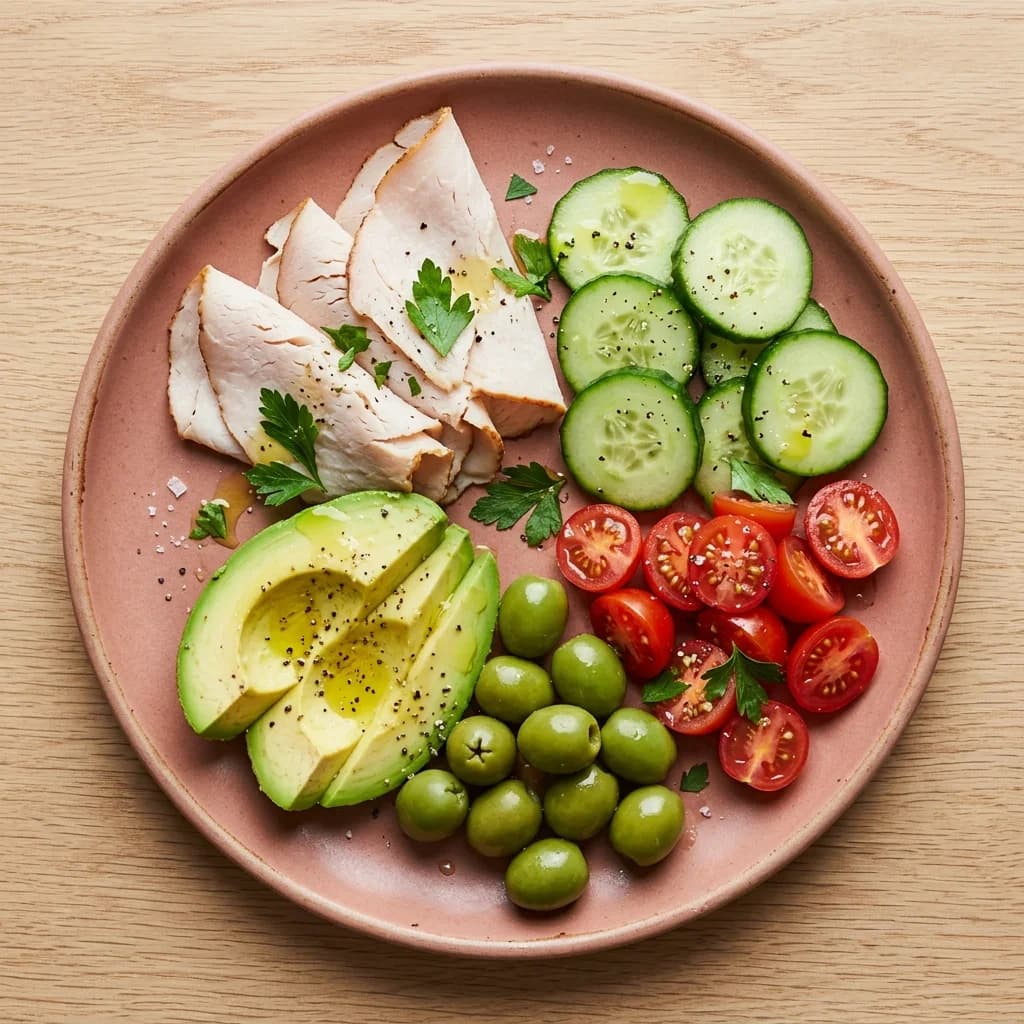 Whole30 Turkey, Avocado & Olive Snack Plate