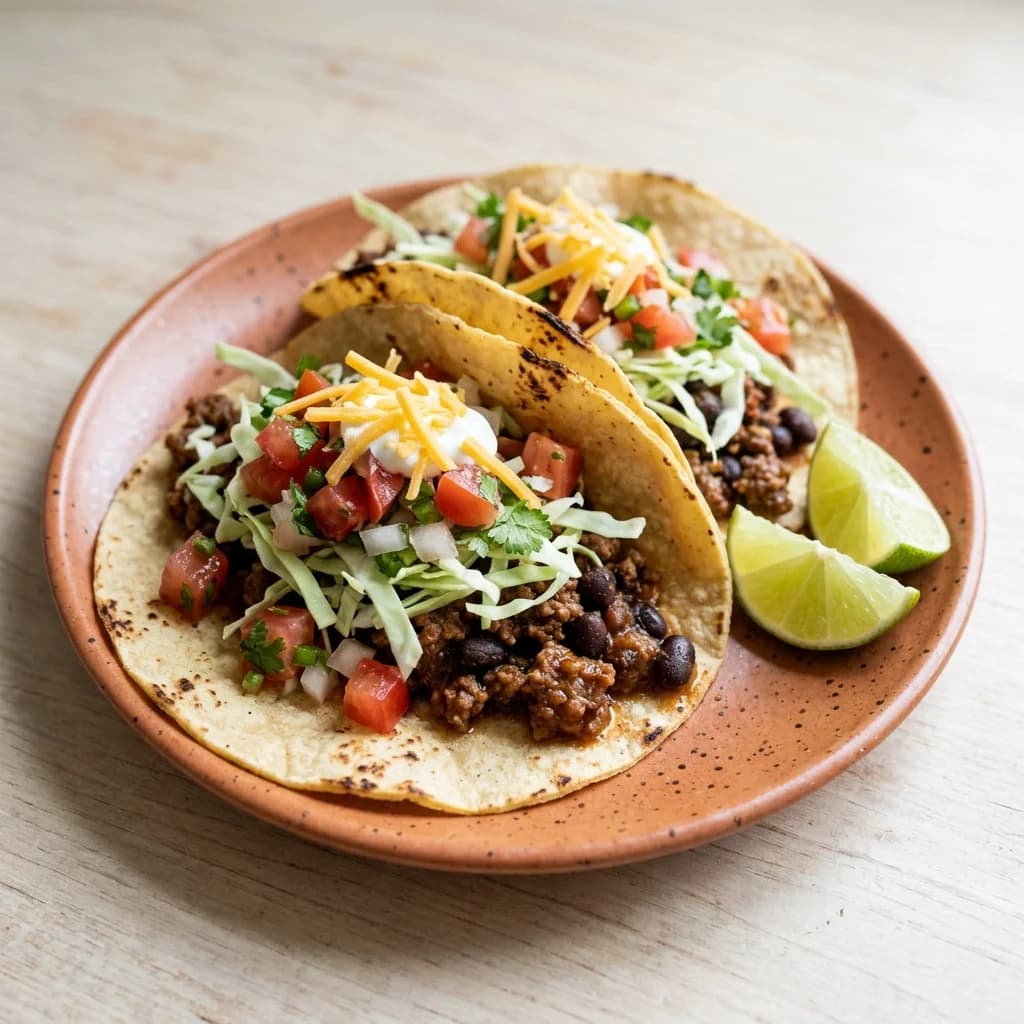 Gluten Free Beef Tacos with Black Beans