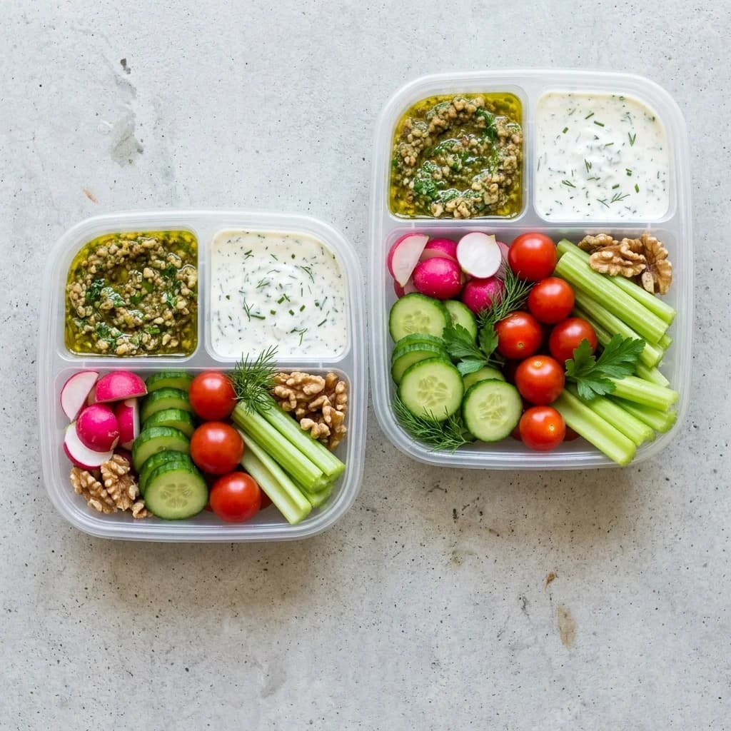 Pesto-Walnut Radish & Herb Yogurt Snack Box