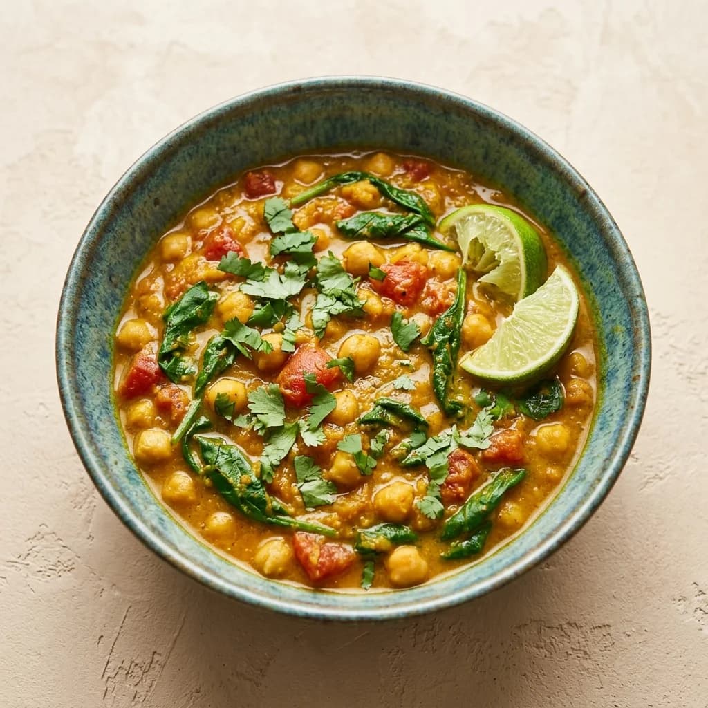 Golden Coconut Curry Chickpea Chili