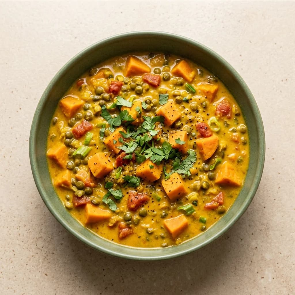 Sweet Potato Lentil Coconut Stew