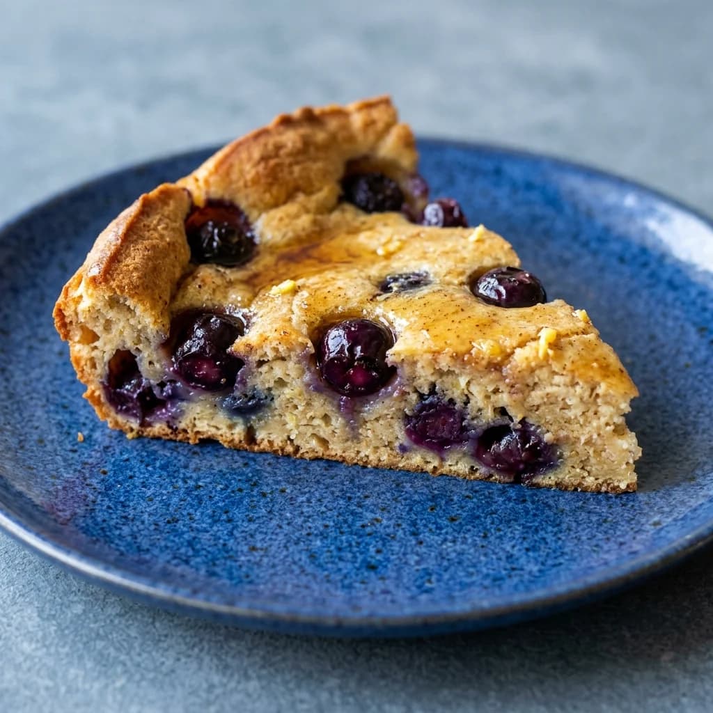Maple-Ginger Blueberry Oven Pancake
