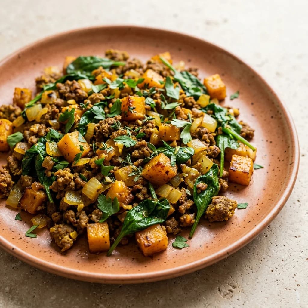 Beef and Butternut Squash Hash