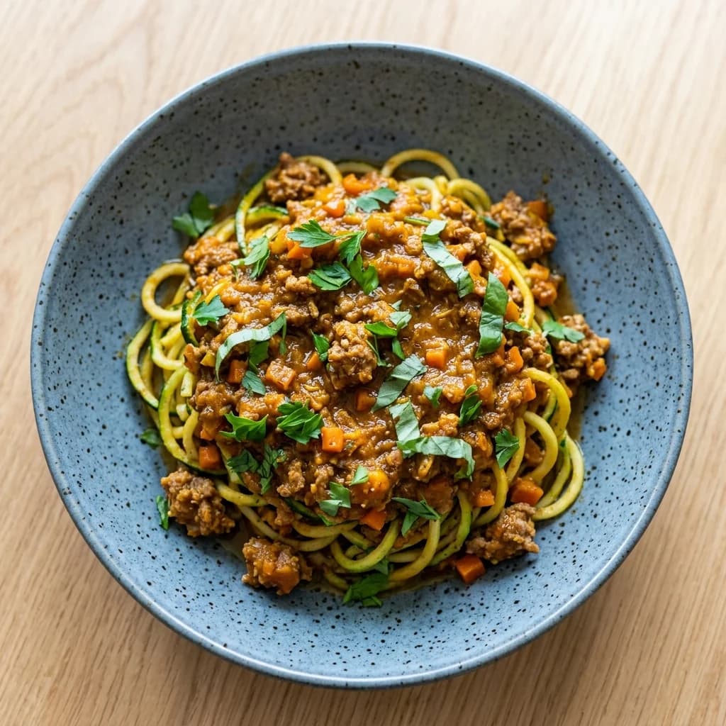 Zucchini Noodles with Lamb Ragu