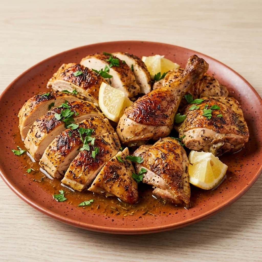 Herb-Roasted Chicken with Lemon and Garlic