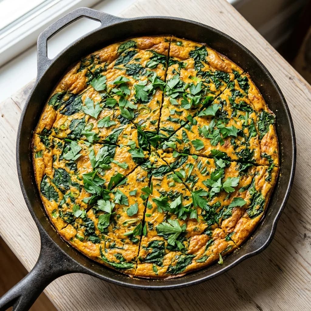 Turmeric Ginger Egg & Greens Frittata