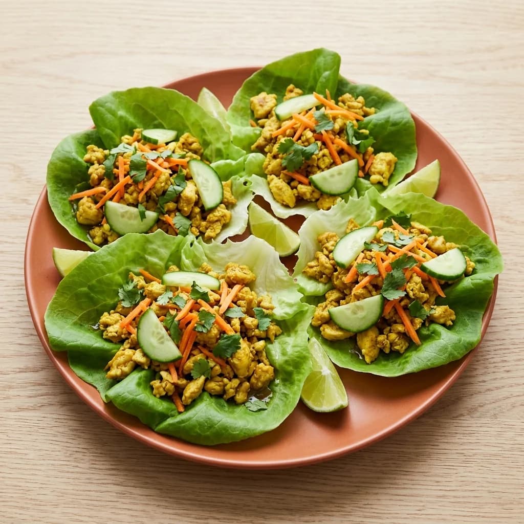 Turmeric Ginger Chicken Lettuce Bowls