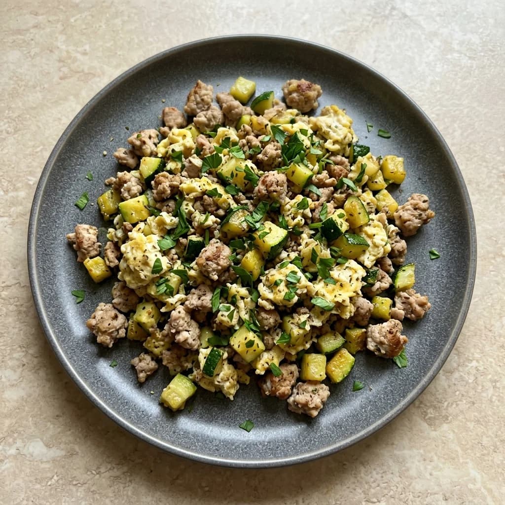 Turkey and Zucchini Breakfast Scramble